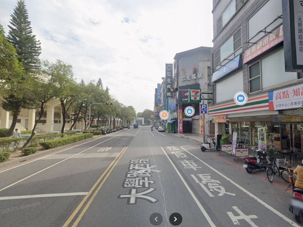 沿大學路往太子文旅（成大斜對面）